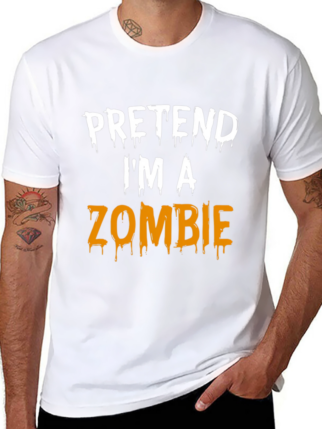Pretend Im A Zombie Funny Halloween T-Shirt