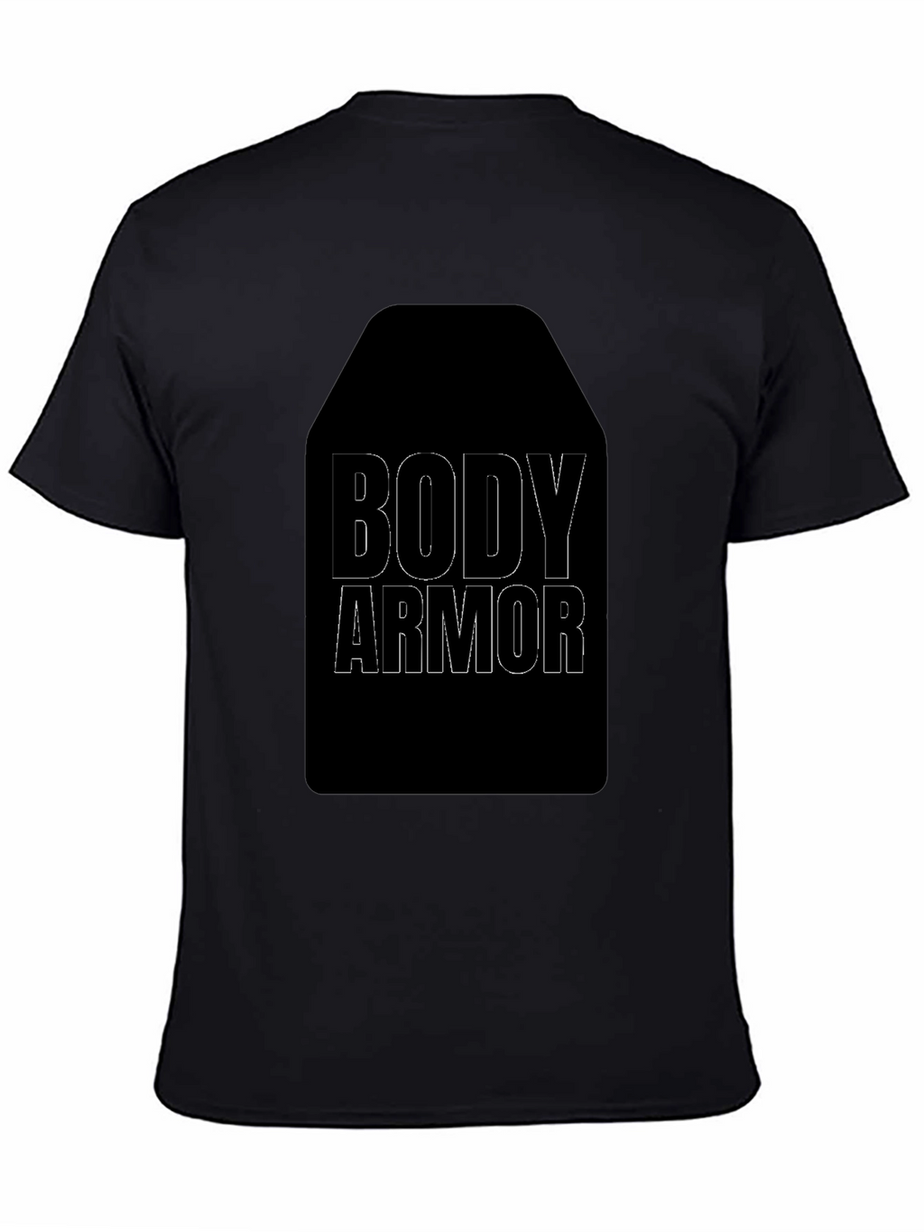 Body Armor Graphic Tee - Black Cotton T-Shirt