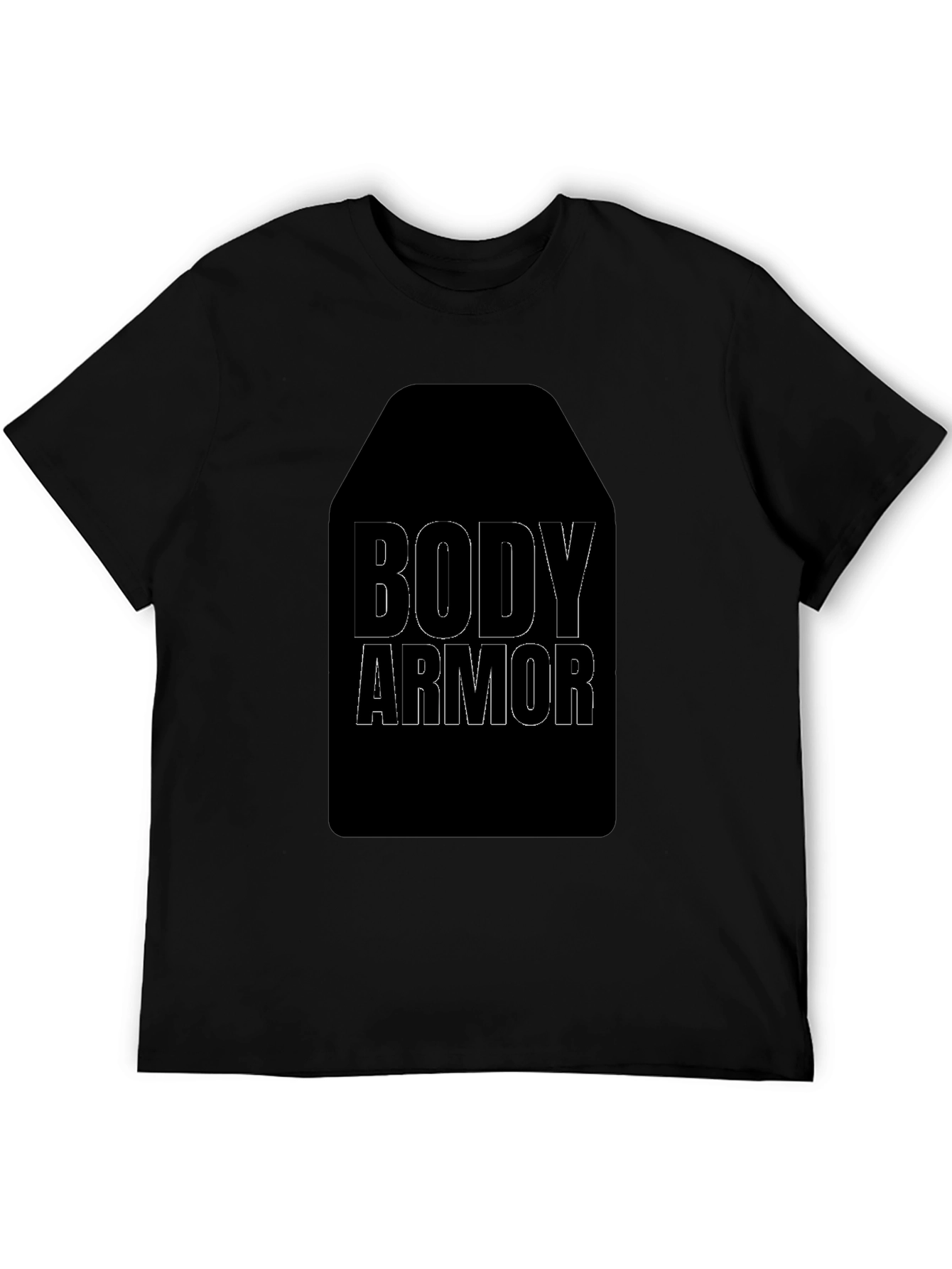 Body Armor Graphic Tee - Black Cotton T-Shirt
