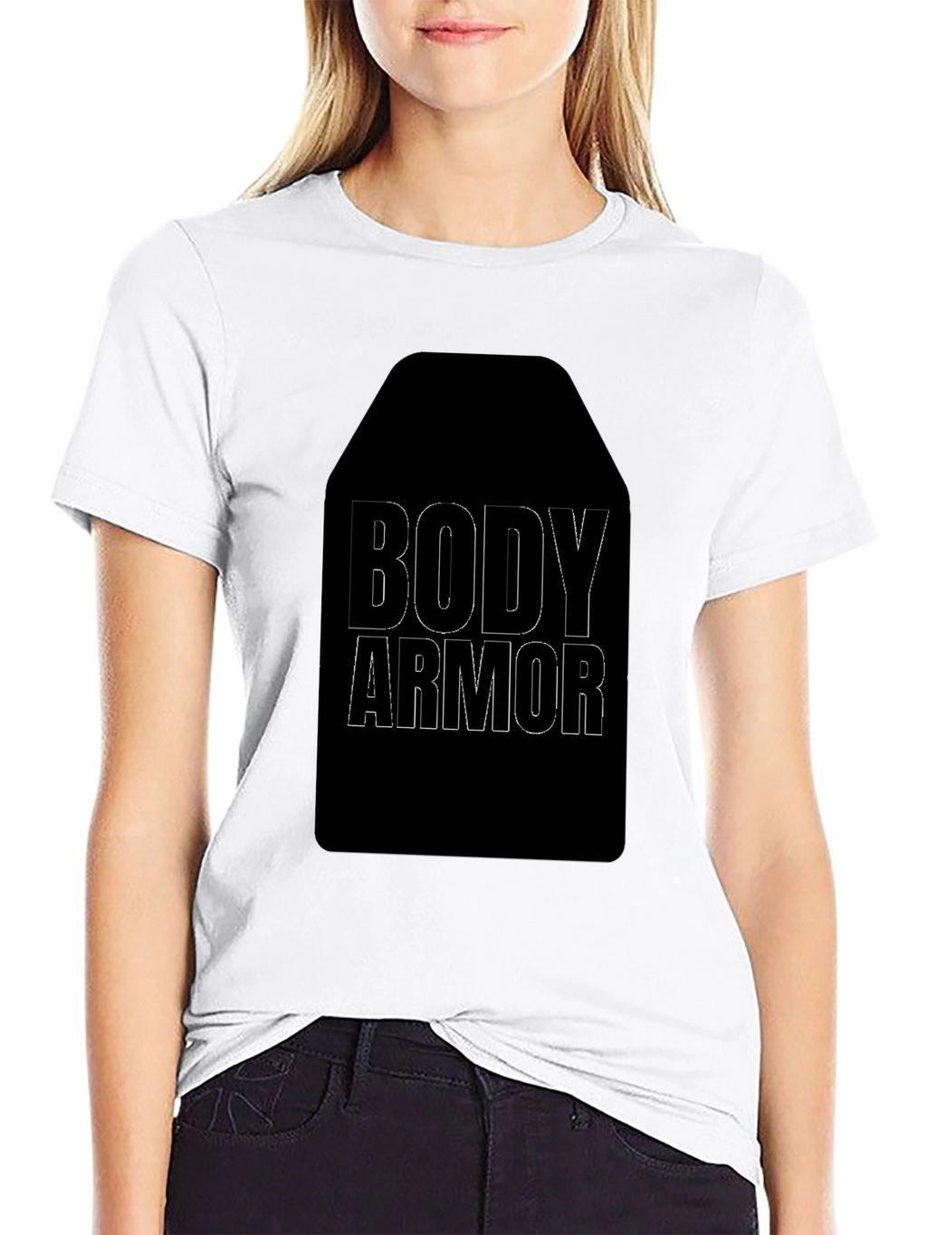 Body Armor Graphic Tee - Black Cotton T-Shirt