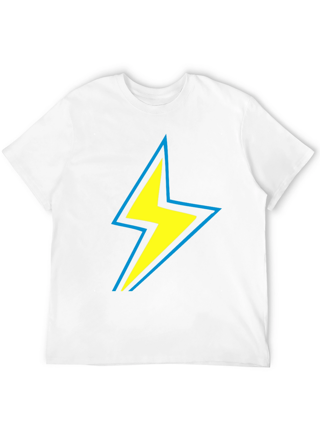 Lightning Bolt Graphic Tee - Black Cotton Comfort