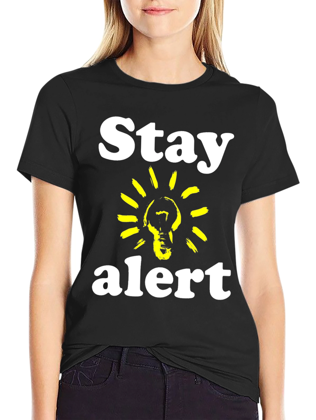 Stay Alert T-Shirt - Lightbulb Graphic Tee