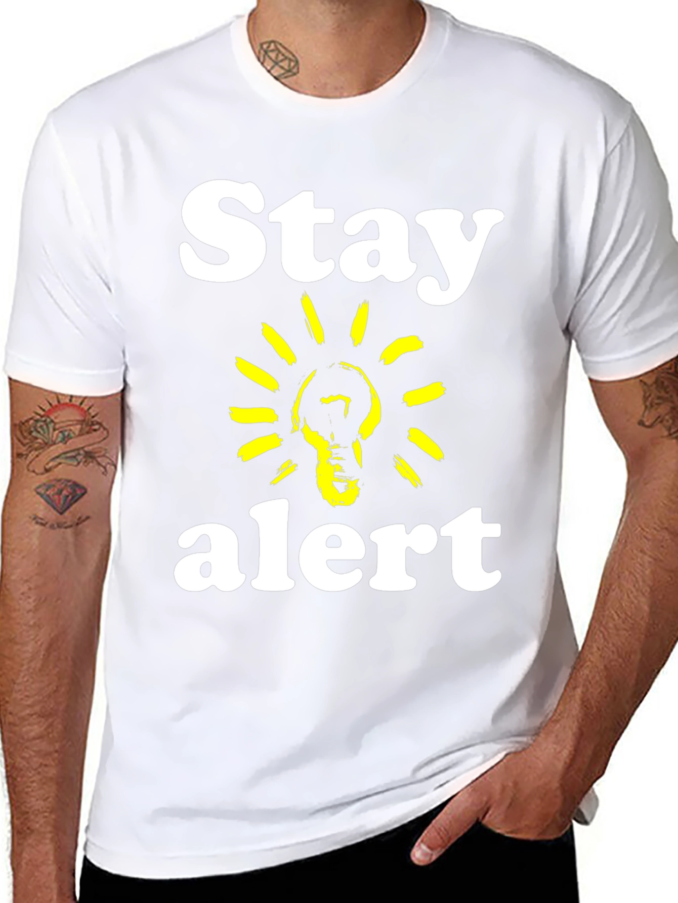 Stay Alert T-Shirt - Lightbulb Graphic Tee