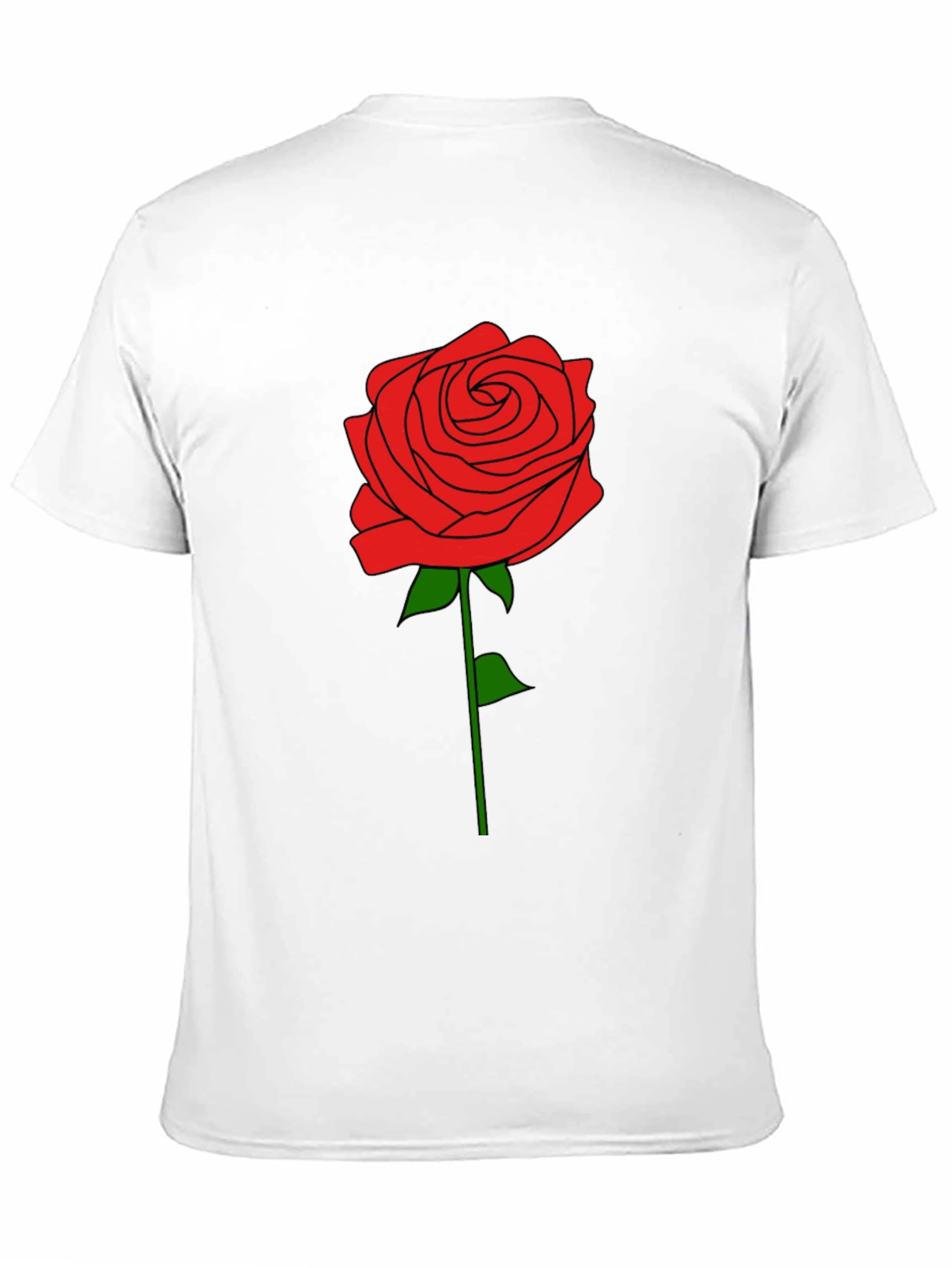 Rose Graphic T-Shirt - Black Cotton Tee