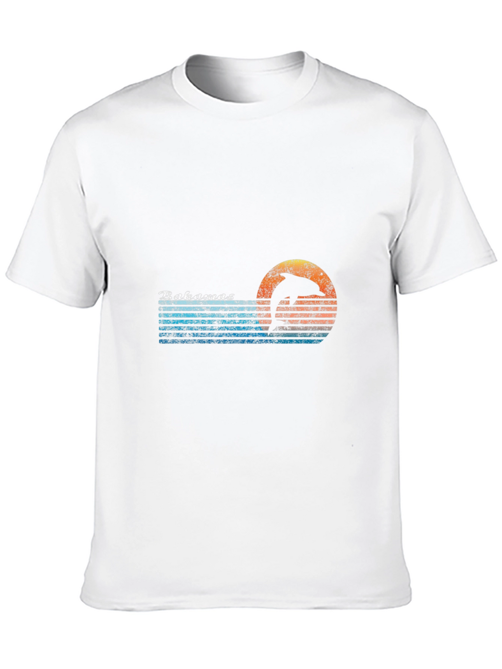 Bahamas Dolphin Retro Style Graphic T-Shirt
