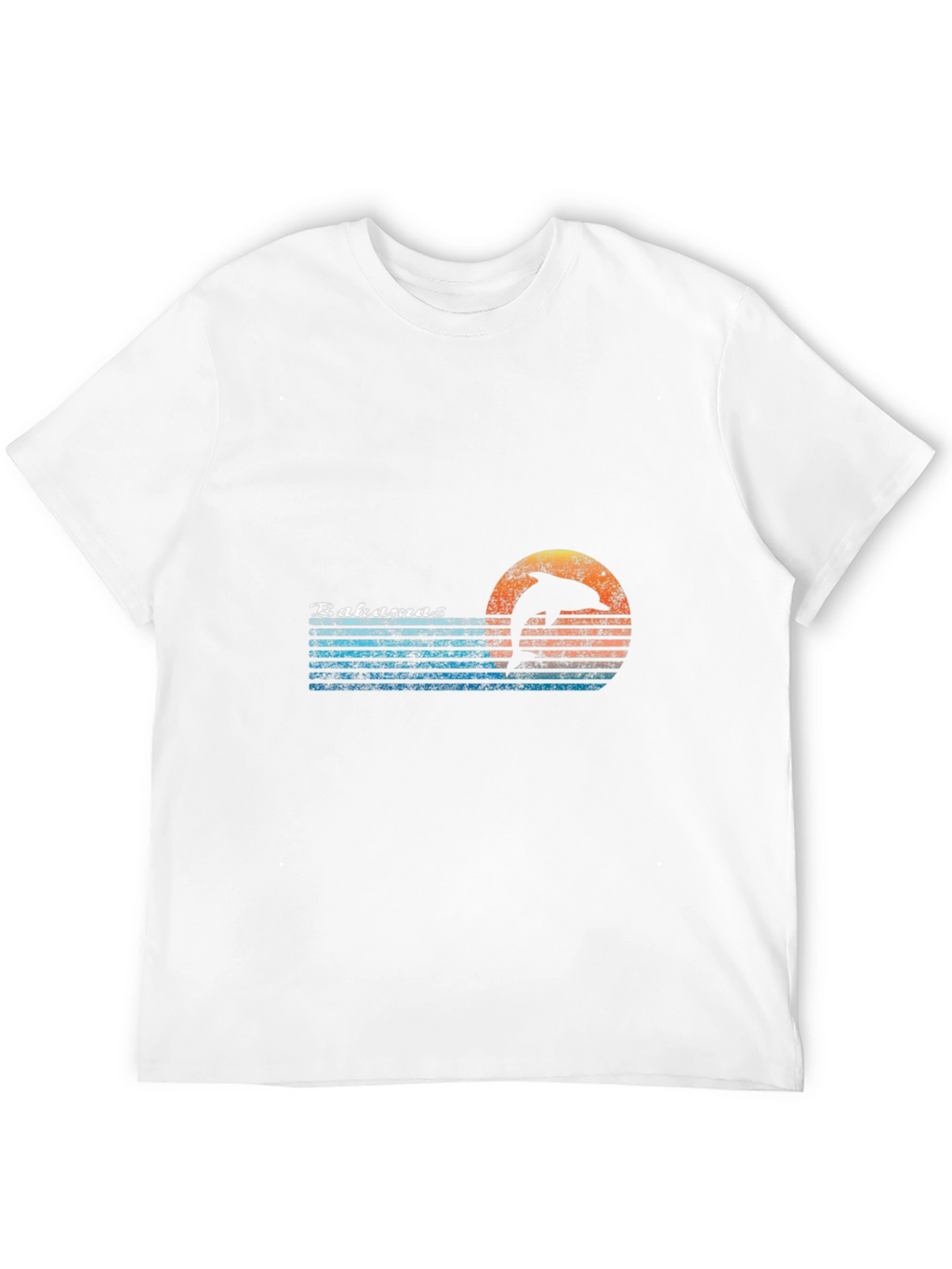 Bahamas Dolphin Retro Style Graphic T-Shirt
