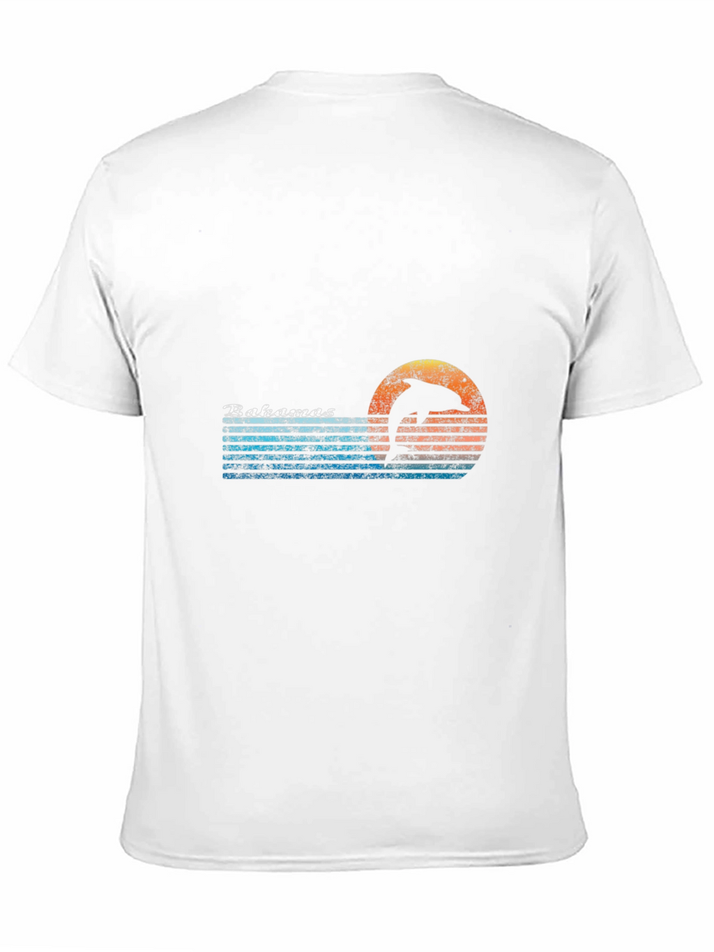 Bahamas Dolphin Retro Style Graphic T-Shirt