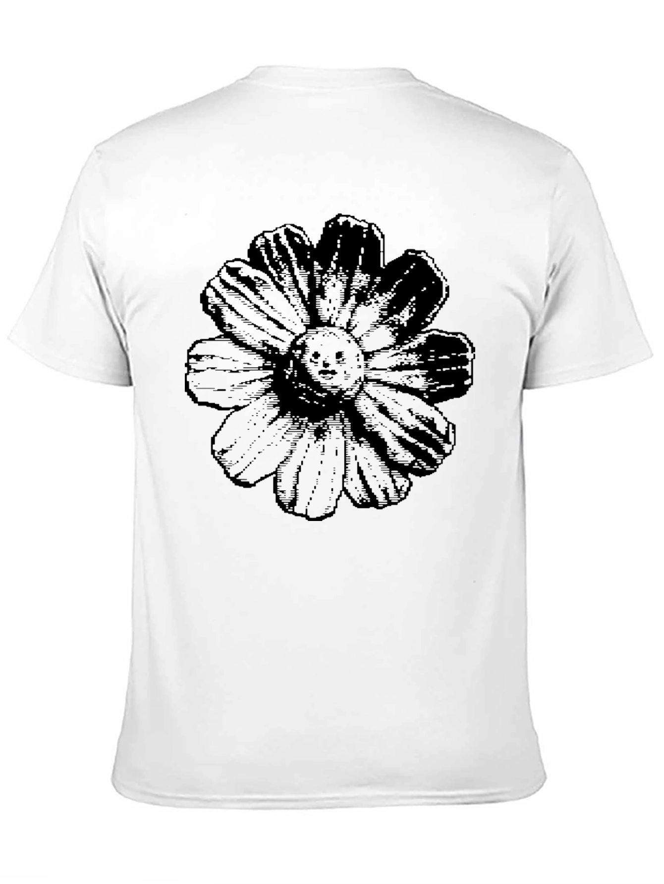 Black Floral Graphic Tee - Unique Statement Shirt