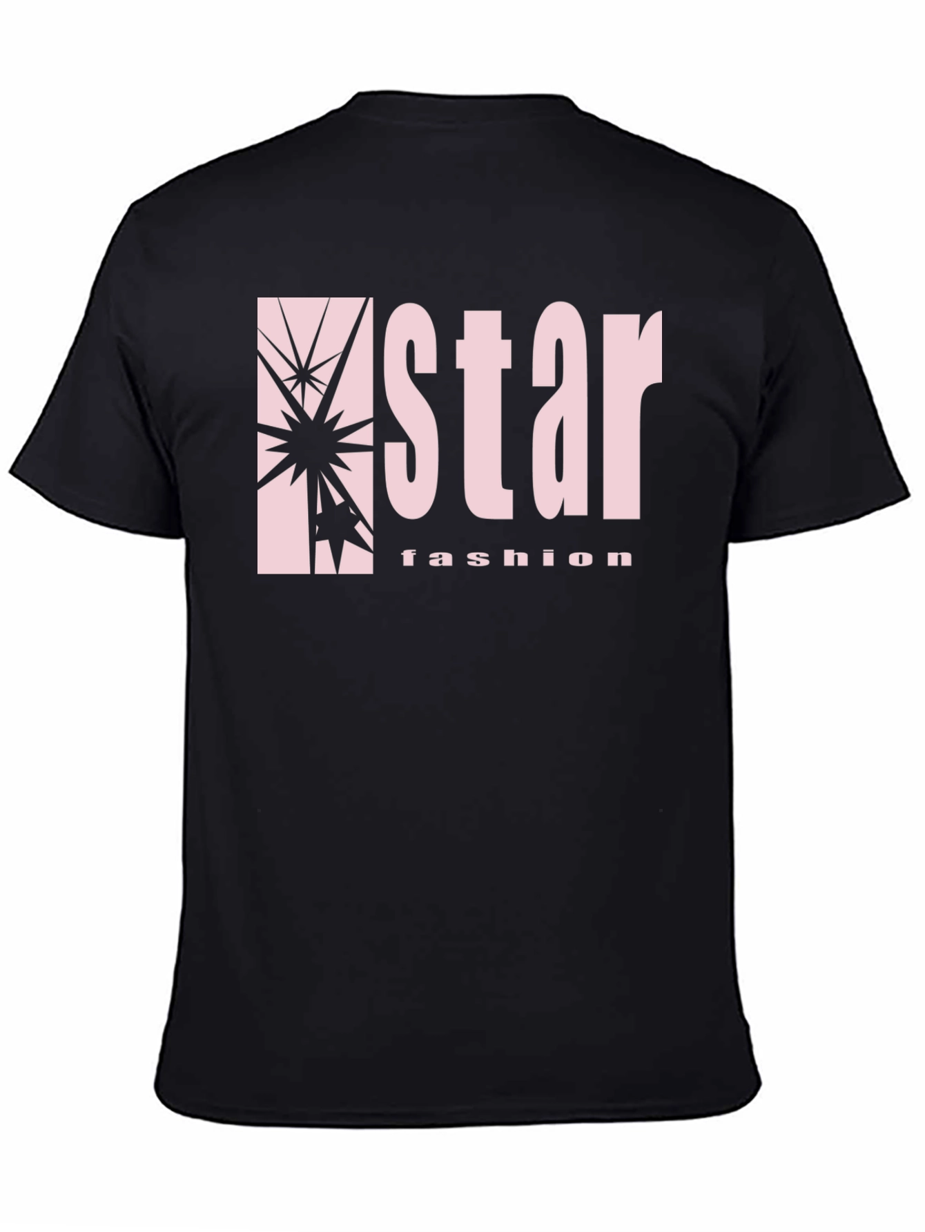 Star Fashion Black Graphic Tee