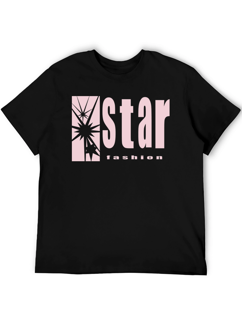 Star Fashion Black Graphic Tee
