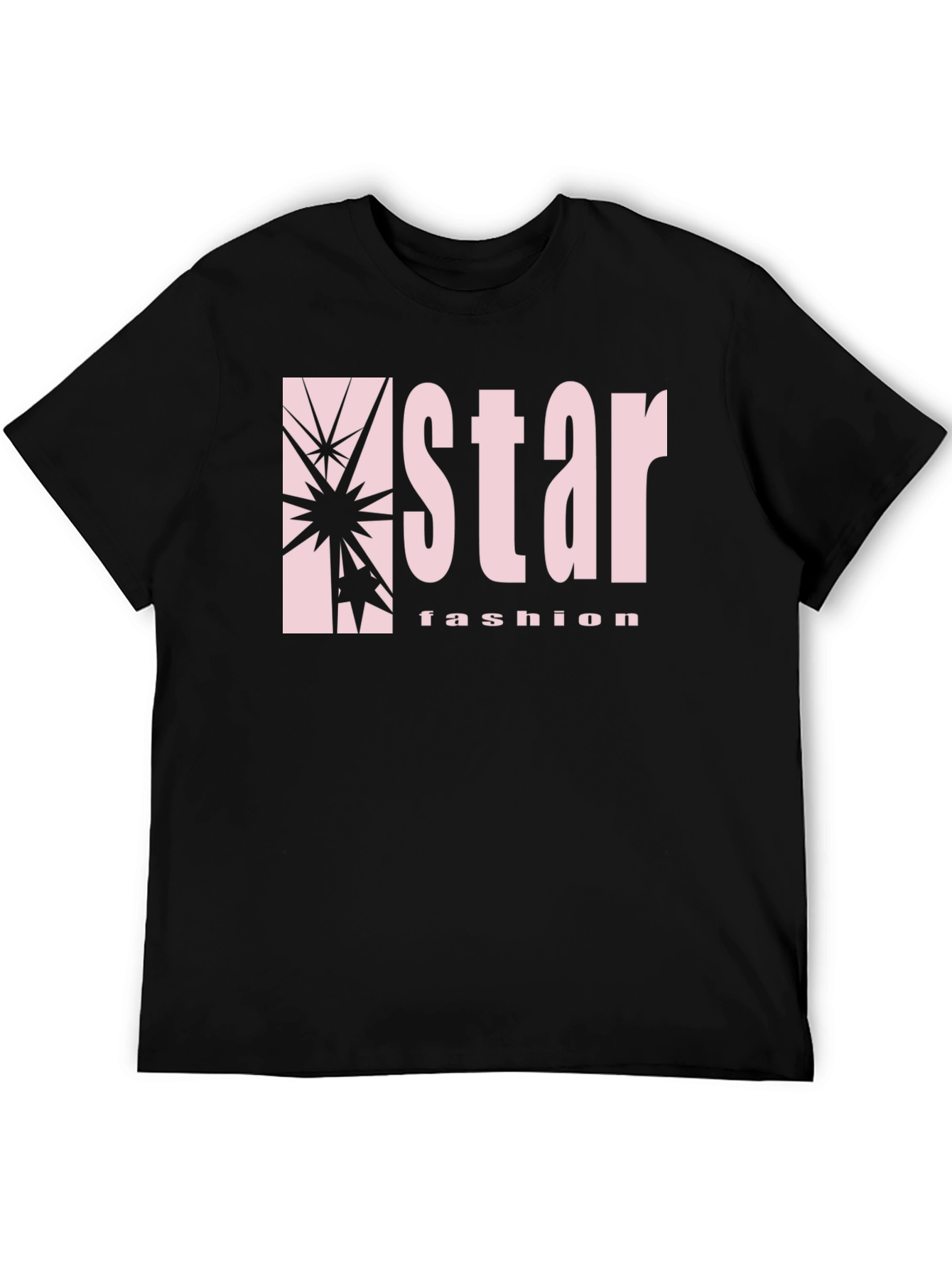 Star Fashion Black Graphic Tee