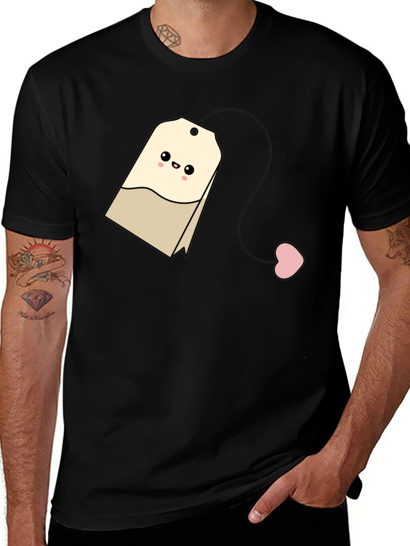 Cute Tea Bag Graphic T-Shirt