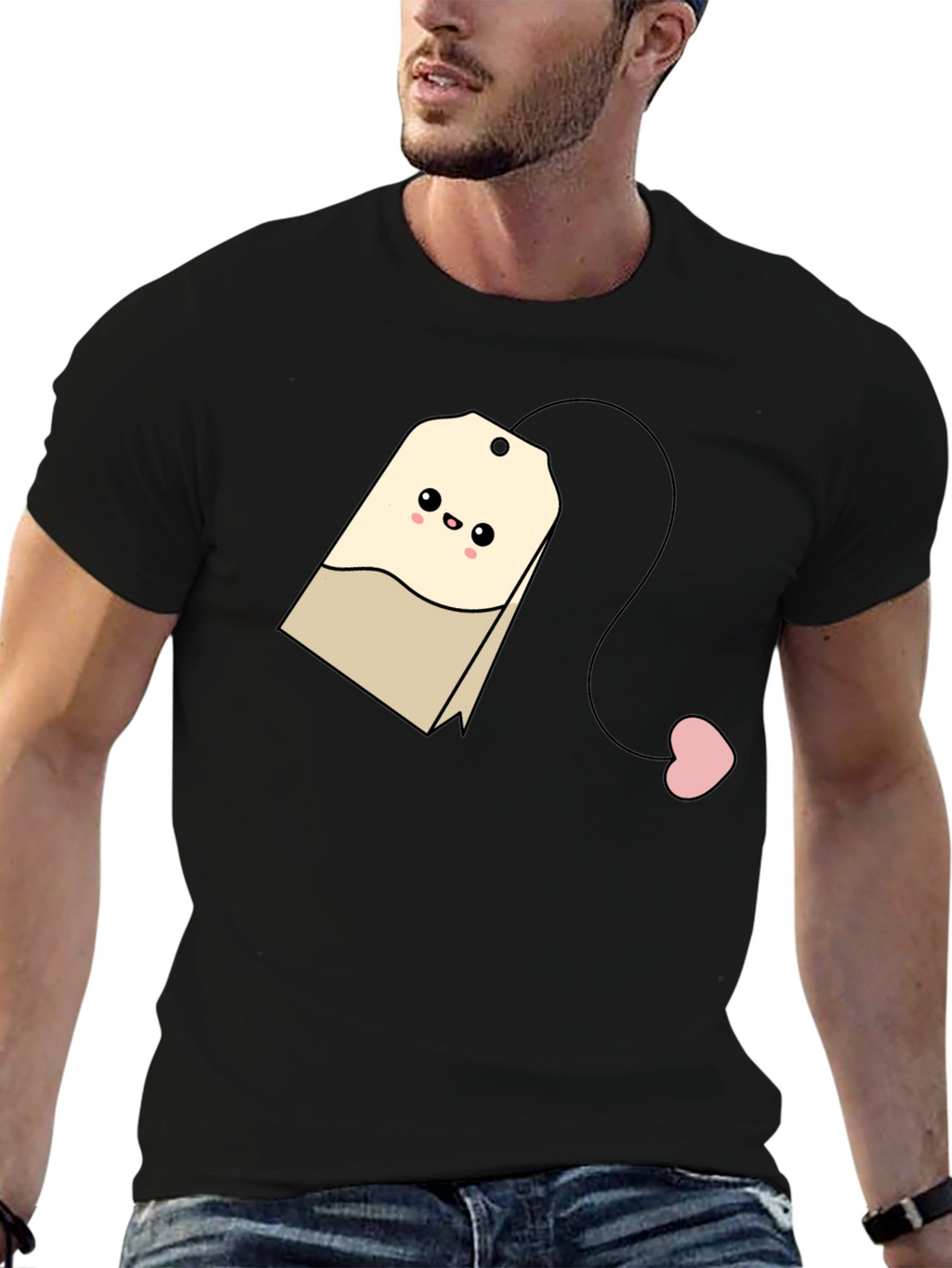 Cute Tea Bag Graphic T-Shirt