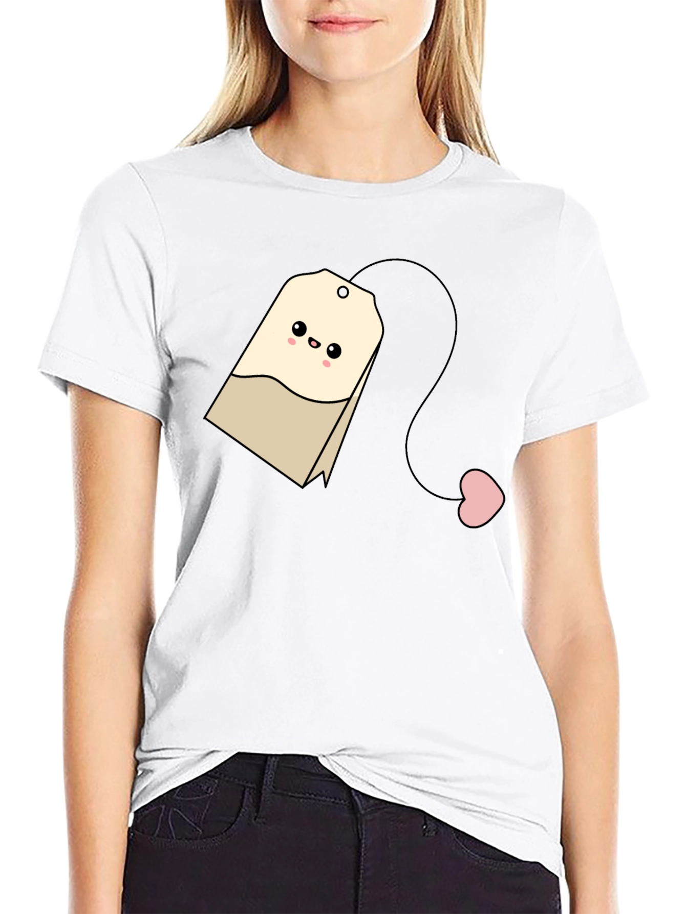 Cute Tea Bag Graphic T-Shirt