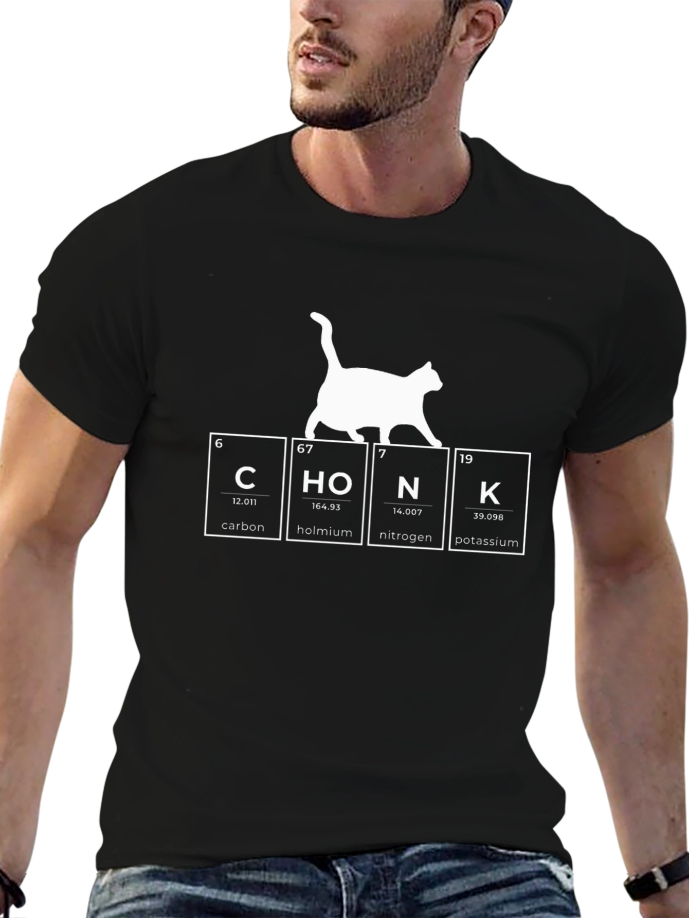 CHONK Cat Periodic Table T-Shirt - Science Humor Tee