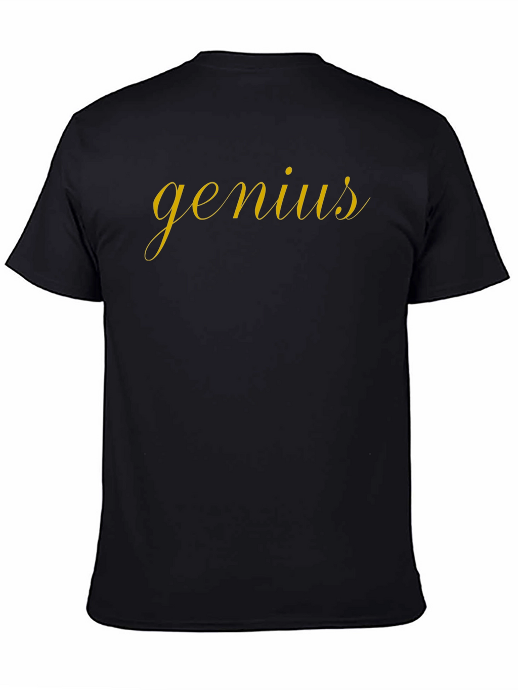Genius Script Tee - Stylish Black T-Shirt