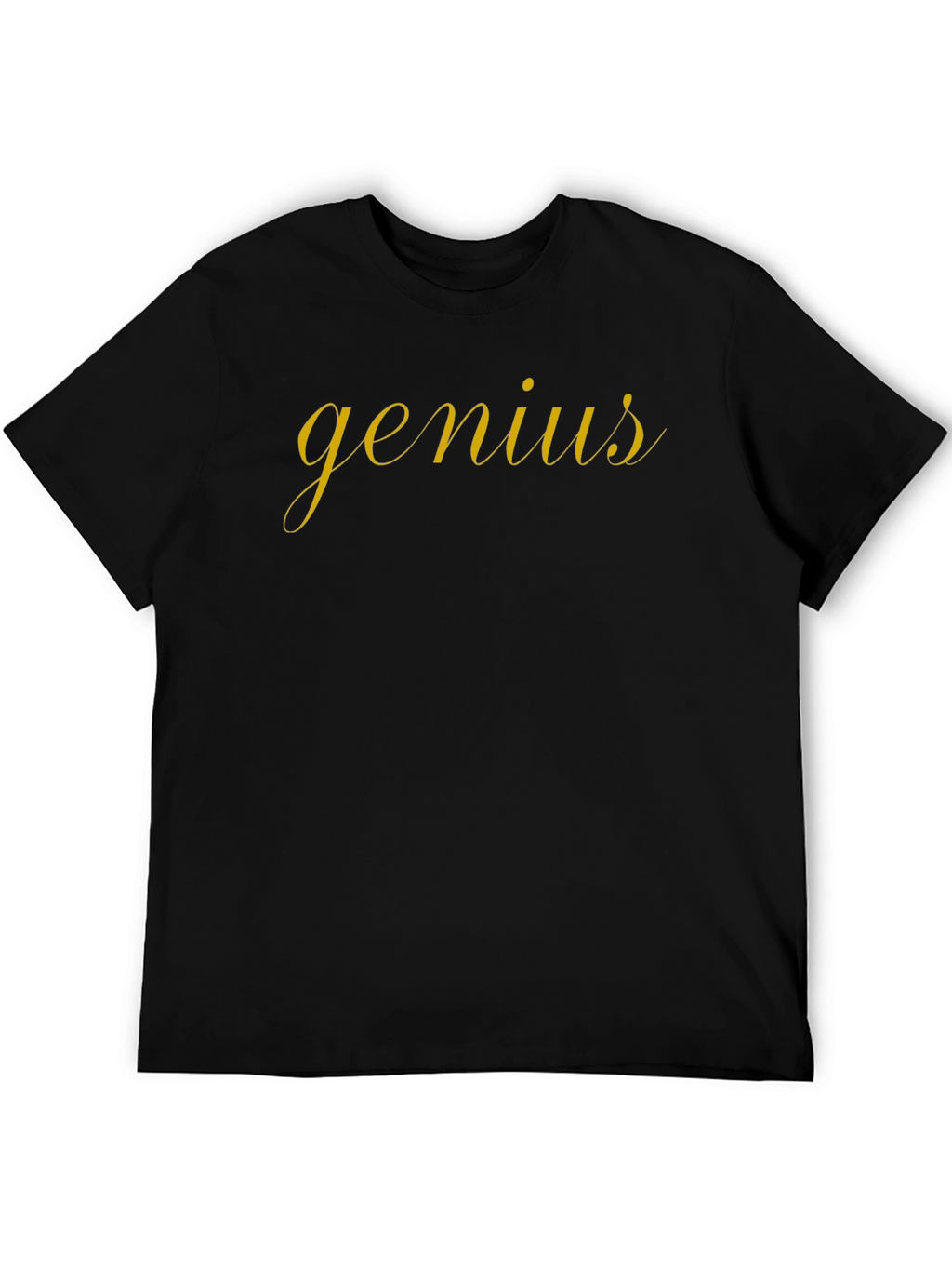Genius Script Tee - Stylish Black T-Shirt