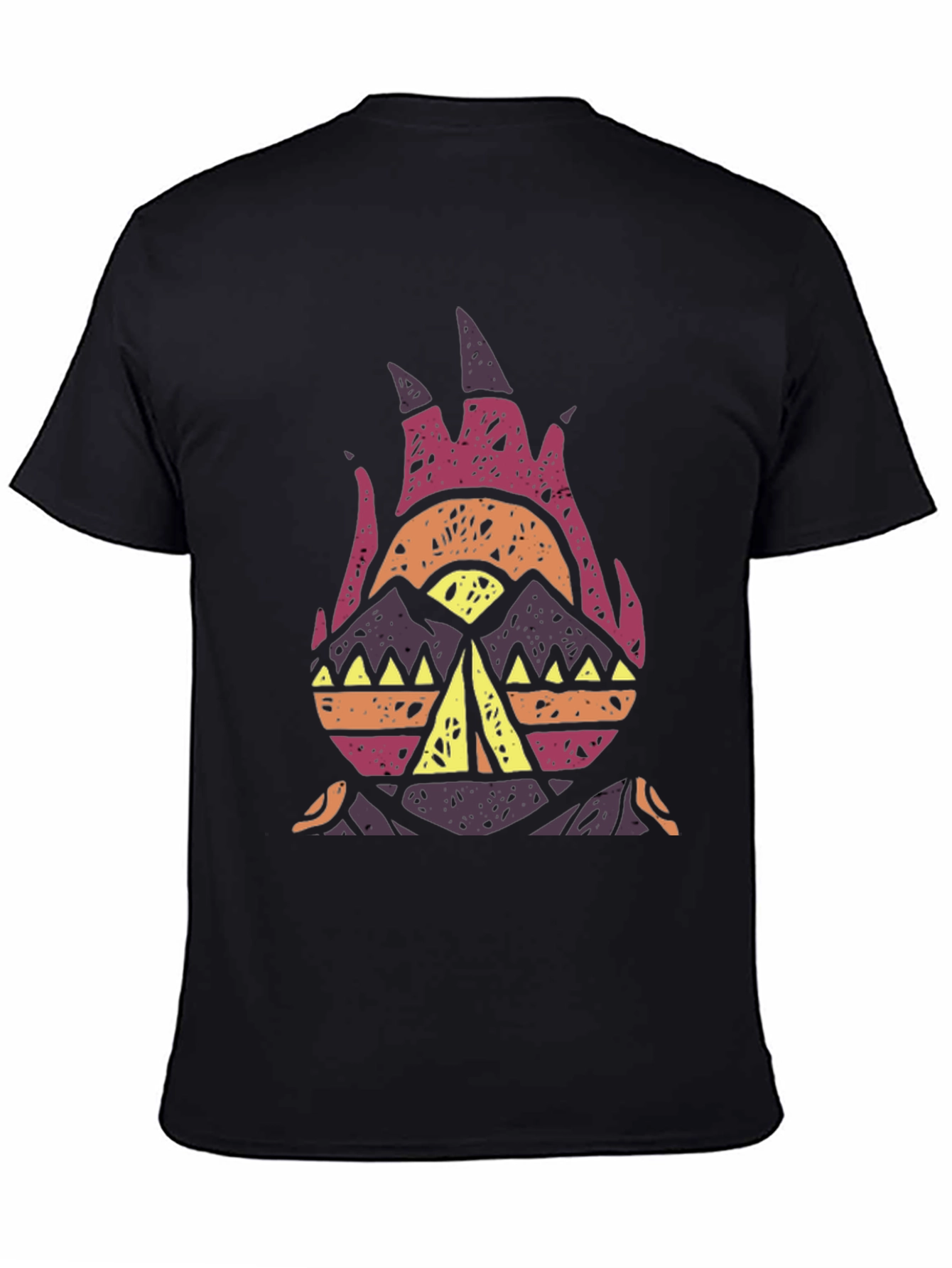 Tribal Campfire Graphic Tee - Black