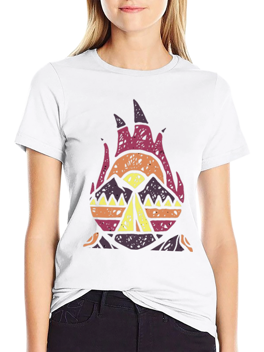 Tribal Campfire Graphic Tee - Black