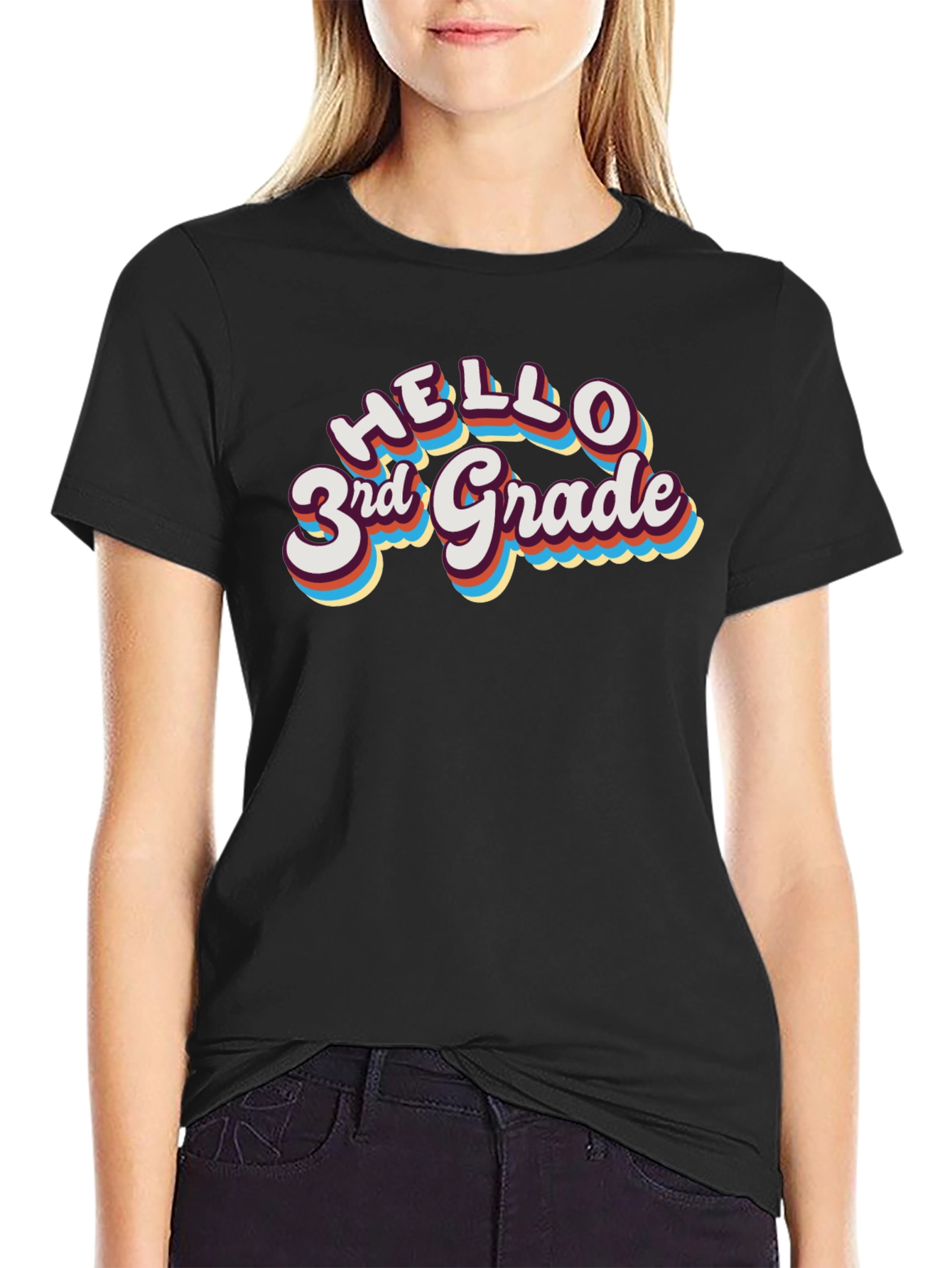 Hello 3rd Grade T-Shirt - Back to School Teacher Student Tee