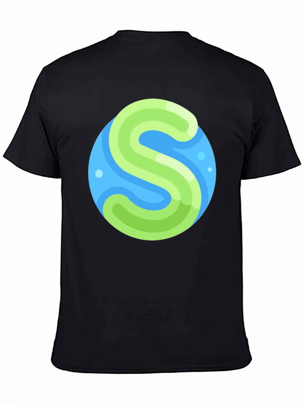 Abstract S Graphic Black T-Shirt