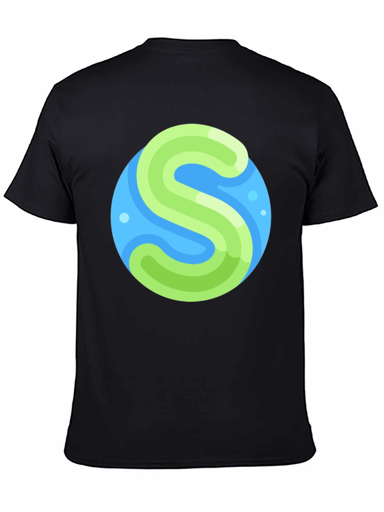 Abstract S Graphic Black T-Shirt