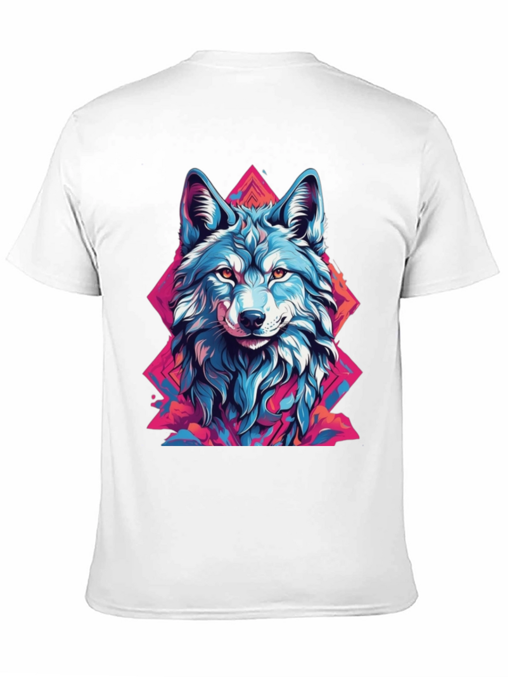 Abstract Wolf Graphic Tee - Mens Black T-Shirt