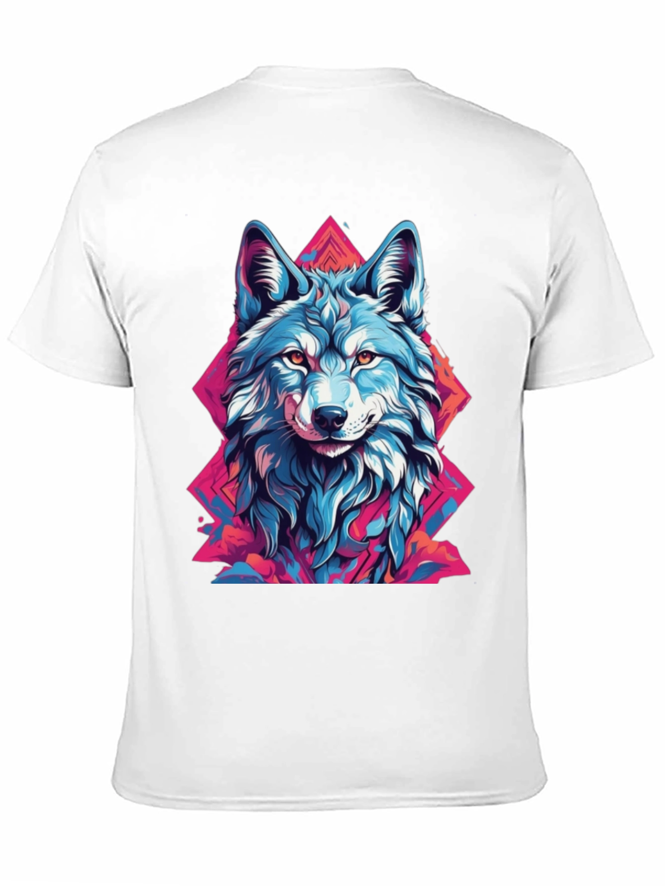 Abstract Wolf Graphic Tee - Mens Black T-Shirt