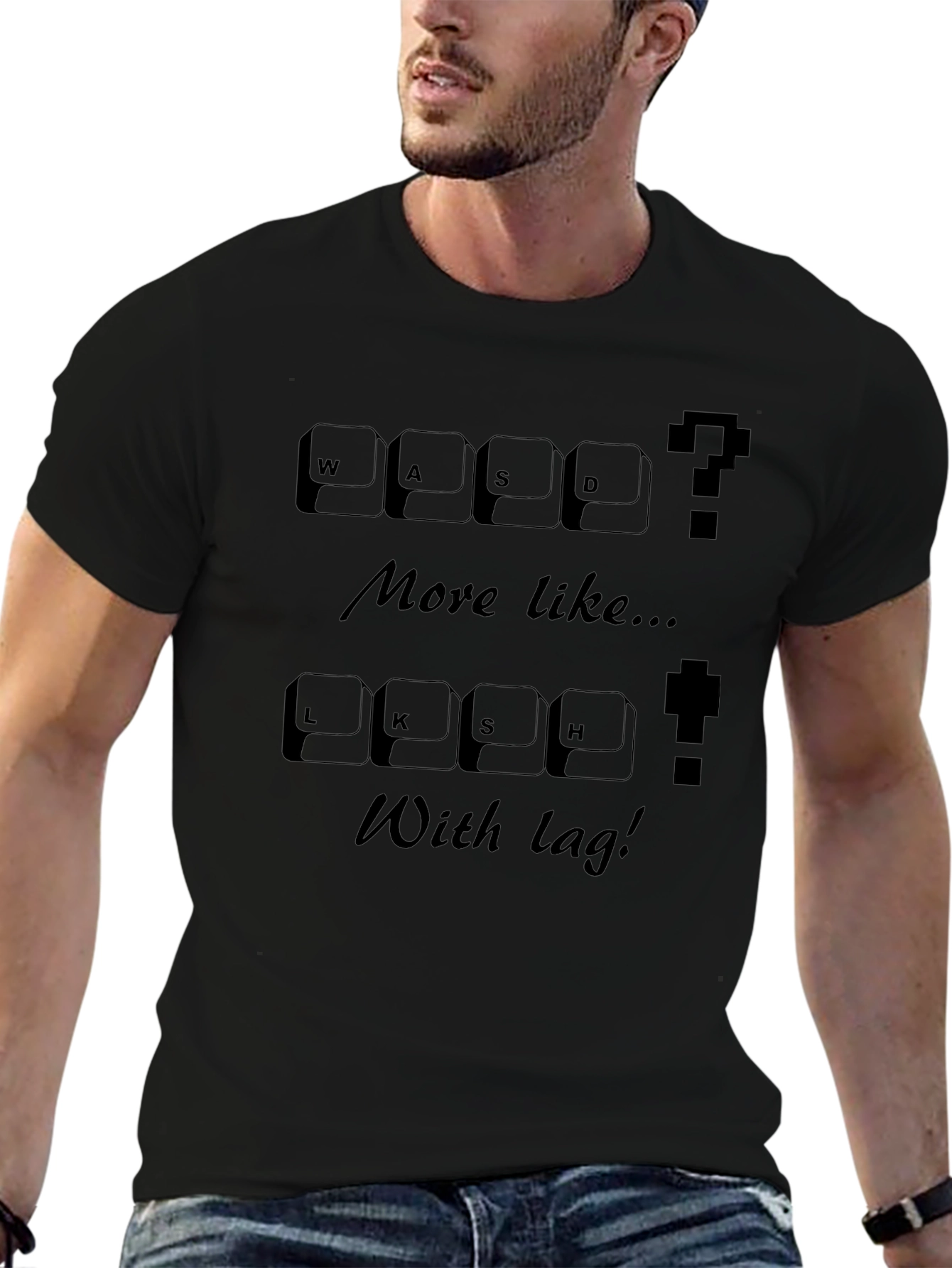 Gamer T-Shirt: WASD vs LKSH -  Lag Life
