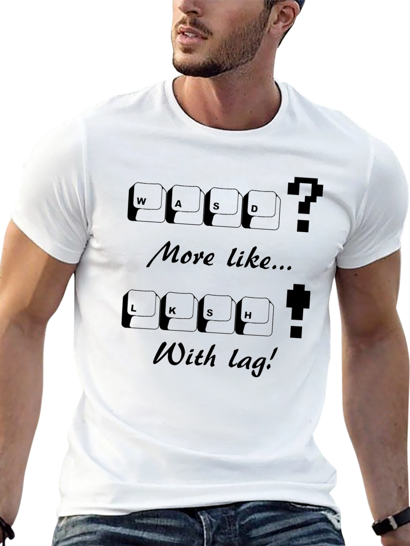 Gamer T-Shirt: WASD vs LKSH -  Lag Life
