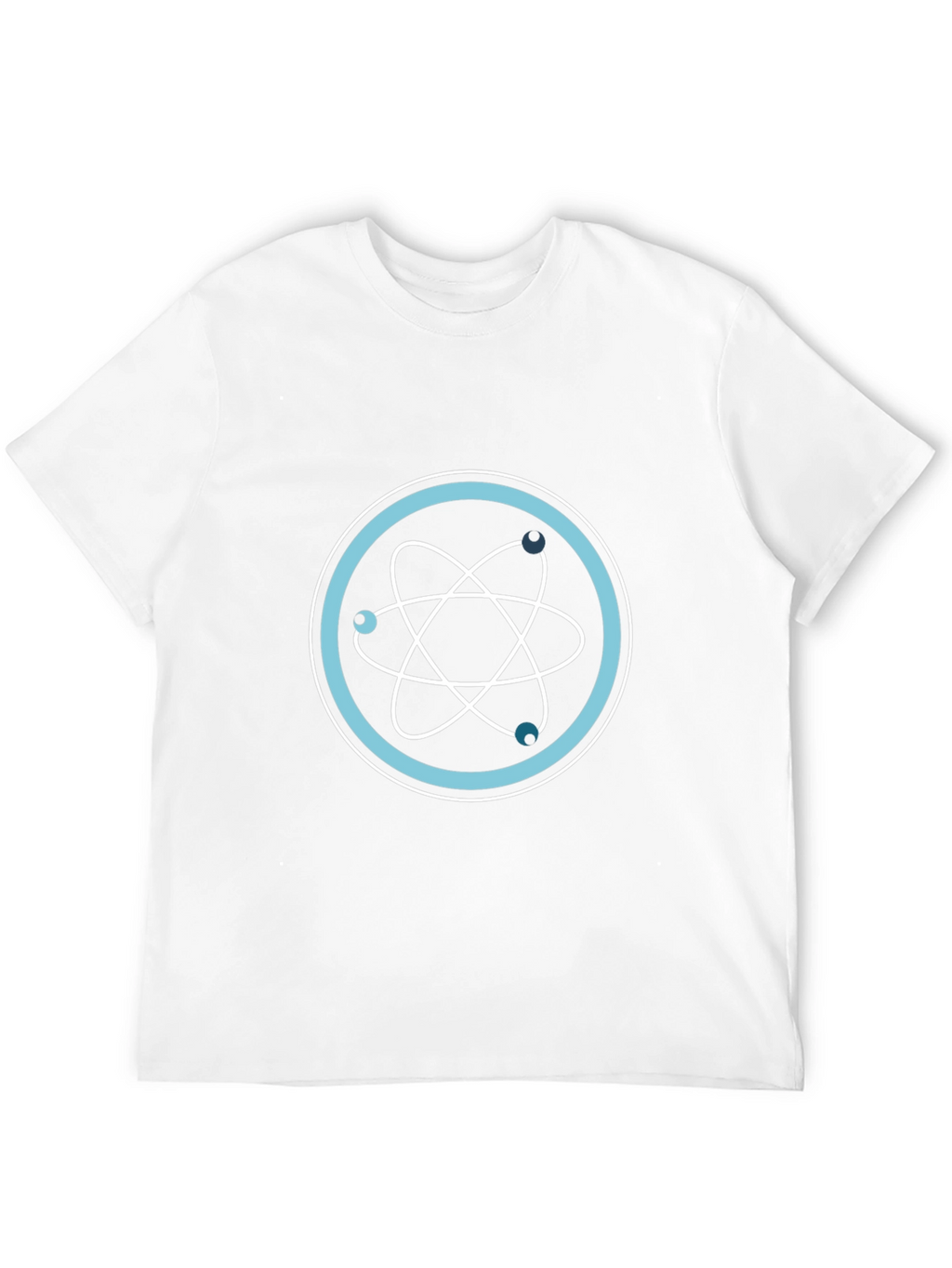 Science Atom Design Black T-Shirt