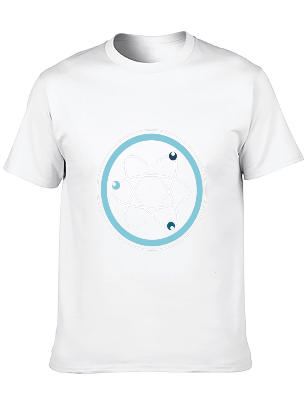 Science Atom Design Black T-Shirt