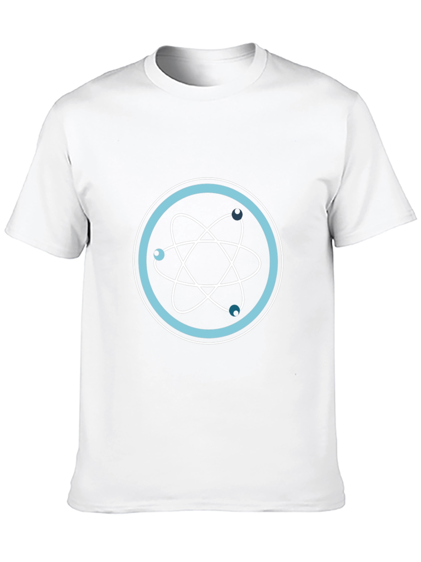 Science Atom Design Black T-Shirt