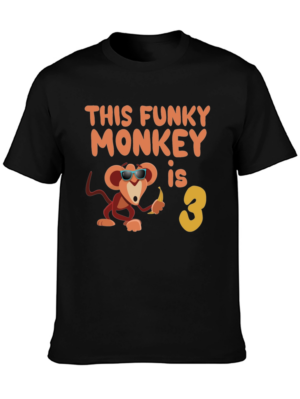 Funky Monkey Birthday T-Shirt - Third Birthday