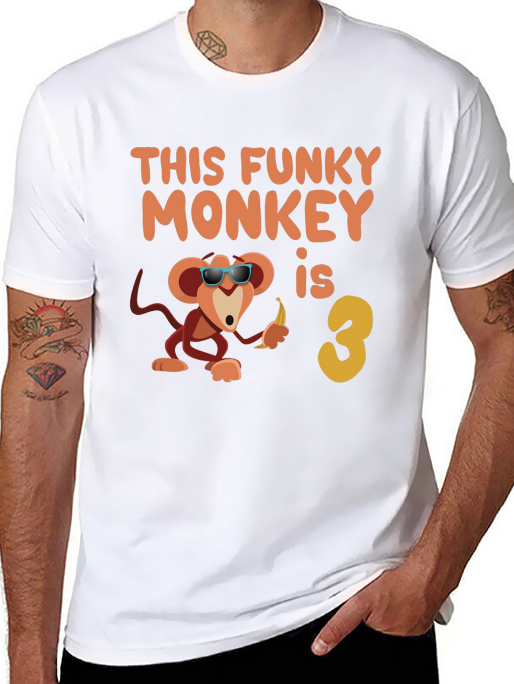 Funky Monkey Birthday T-Shirt - Third Birthday