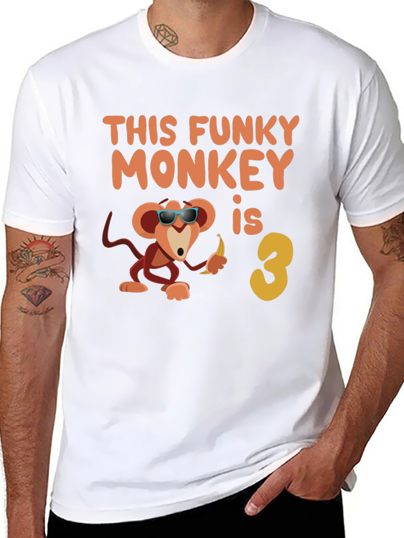 Funky Monkey Birthday T-Shirt - Third Birthday