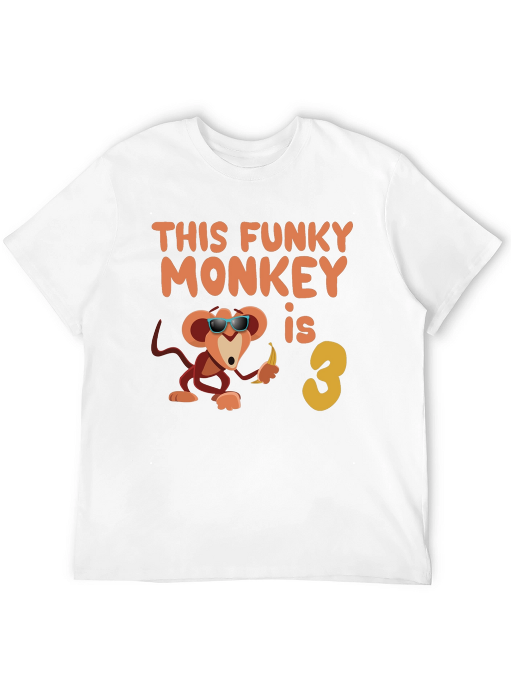 Funky Monkey Birthday T-Shirt - Third Birthday