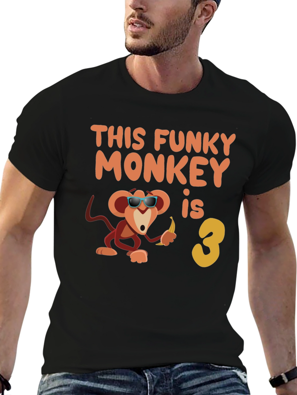 Funky Monkey Birthday T-Shirt - Third Birthday
