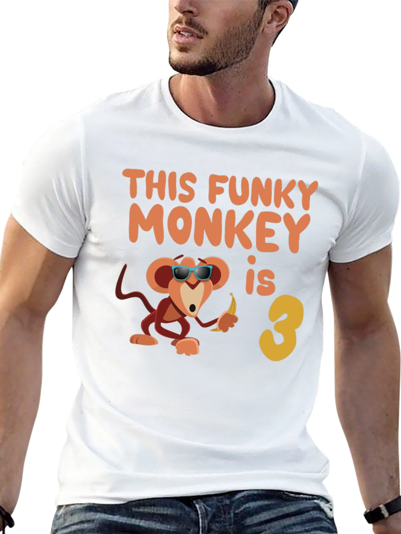 Funky Monkey Birthday T-Shirt - Third Birthday
