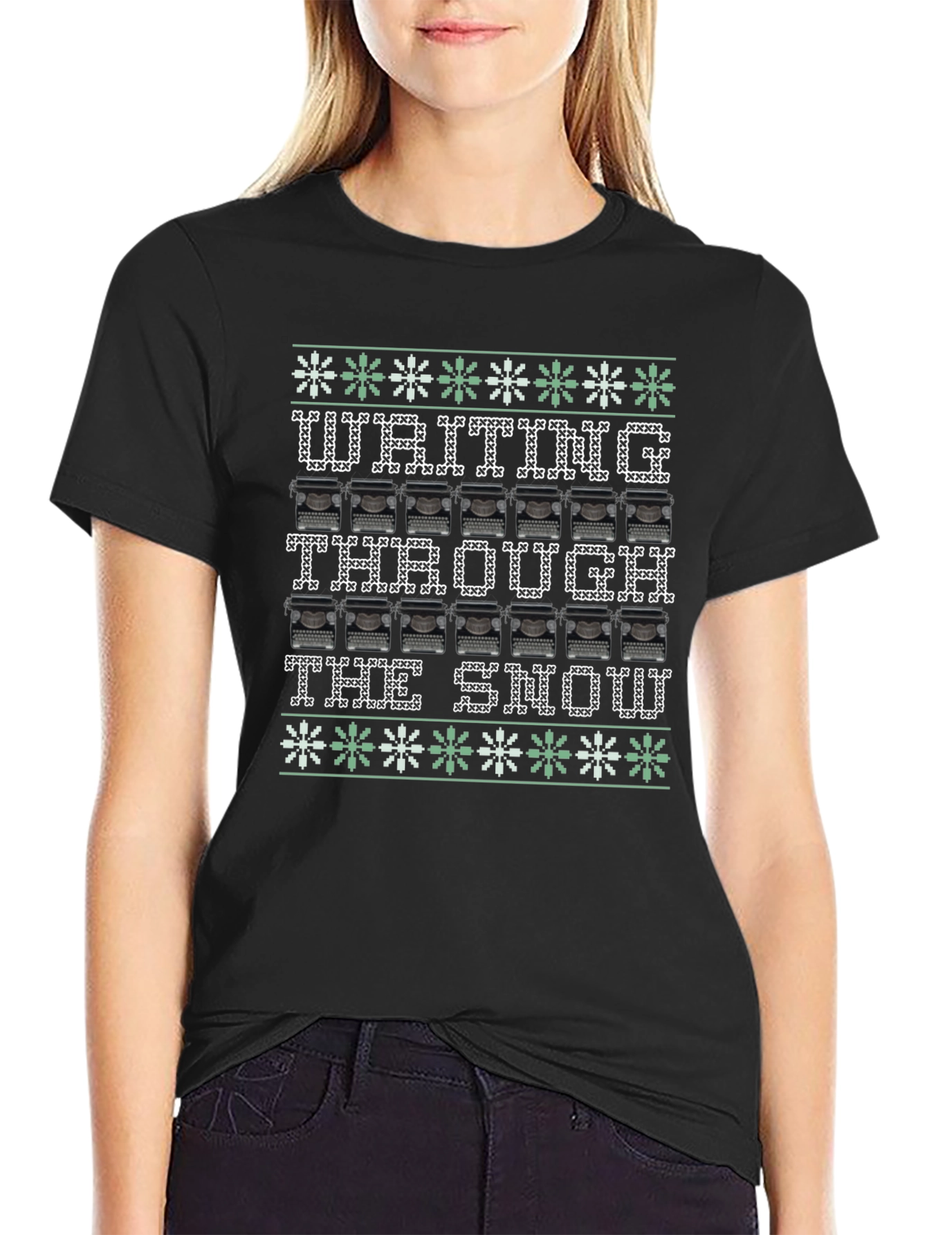 Writing Through the Snow Ugly Christmas T-Shirt