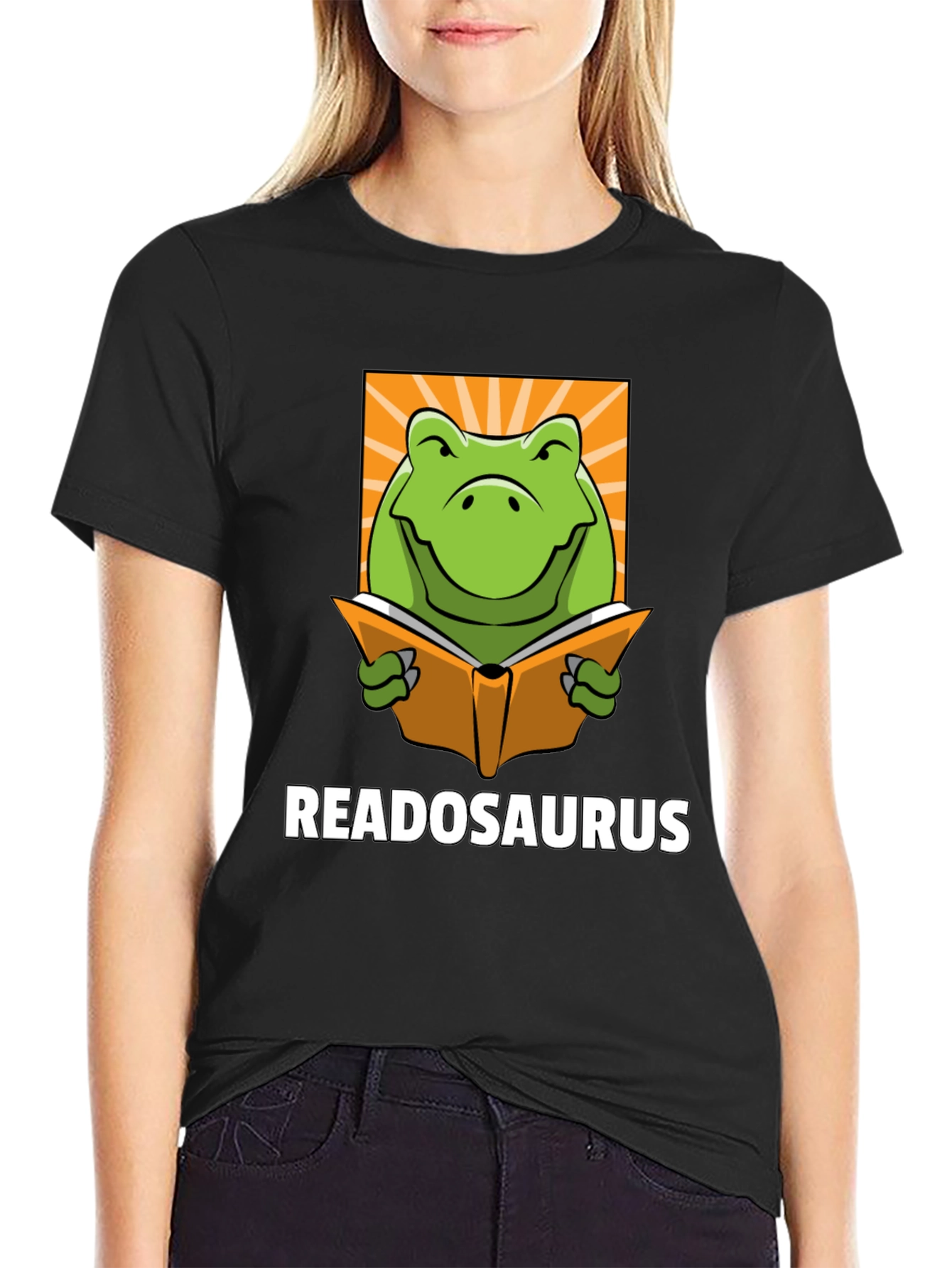 Readosaurus Graphic T-Shirt - Book Loving Dinosaur Tee