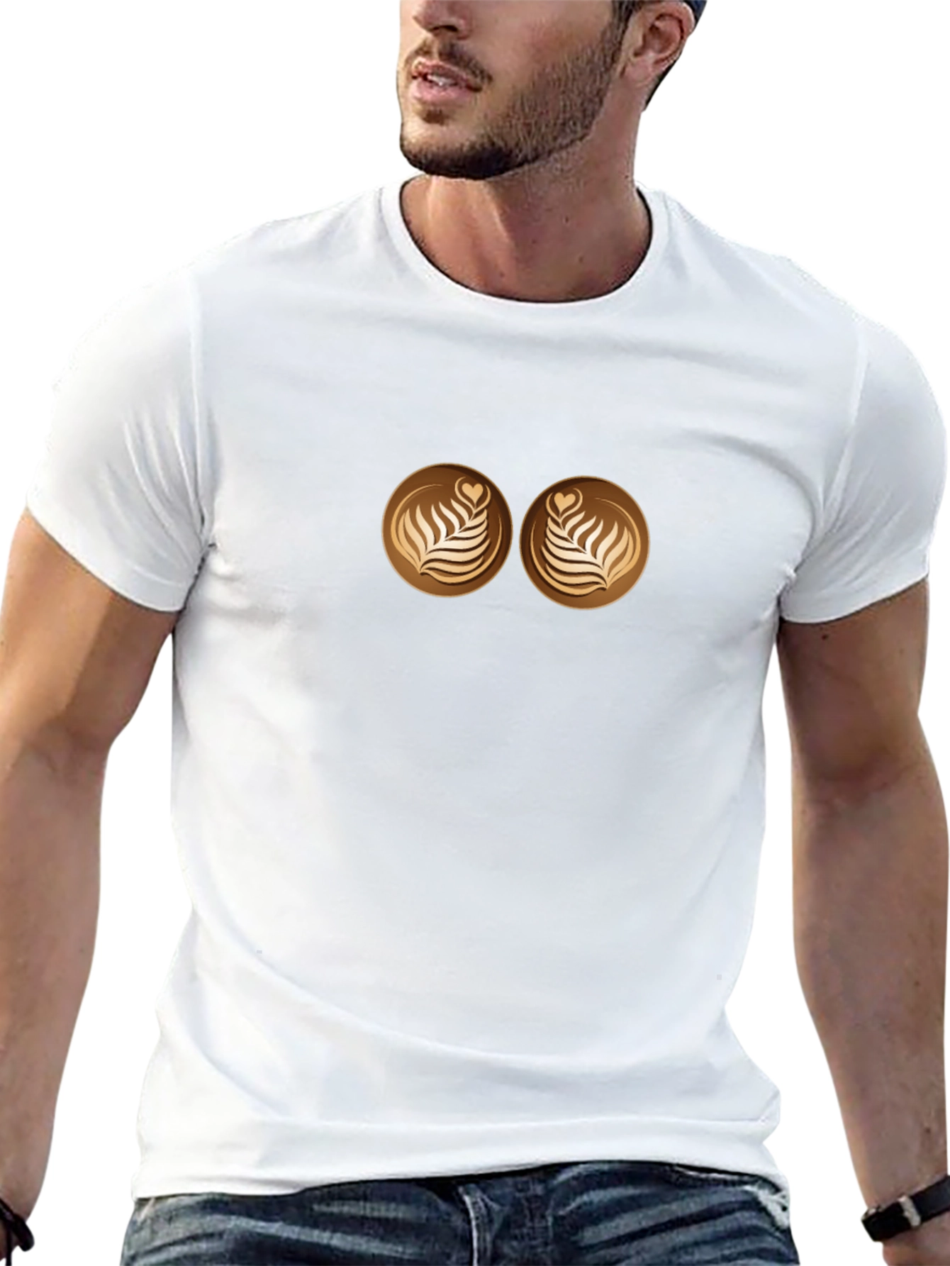 Latte Art Graphic T-Shirt