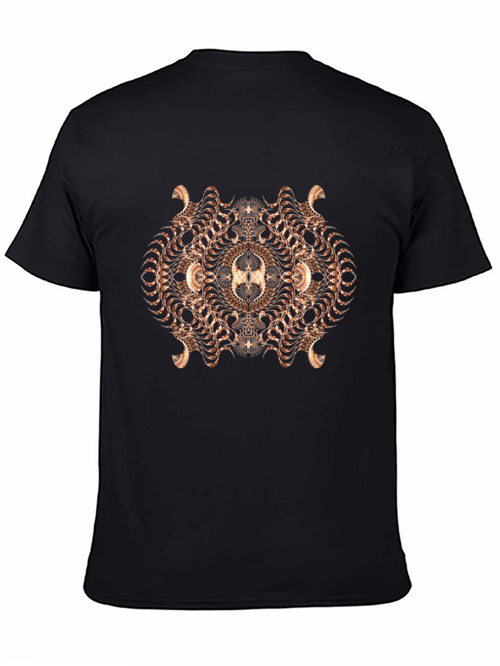 Abstract Fractal Graphic T-Shirt - Black