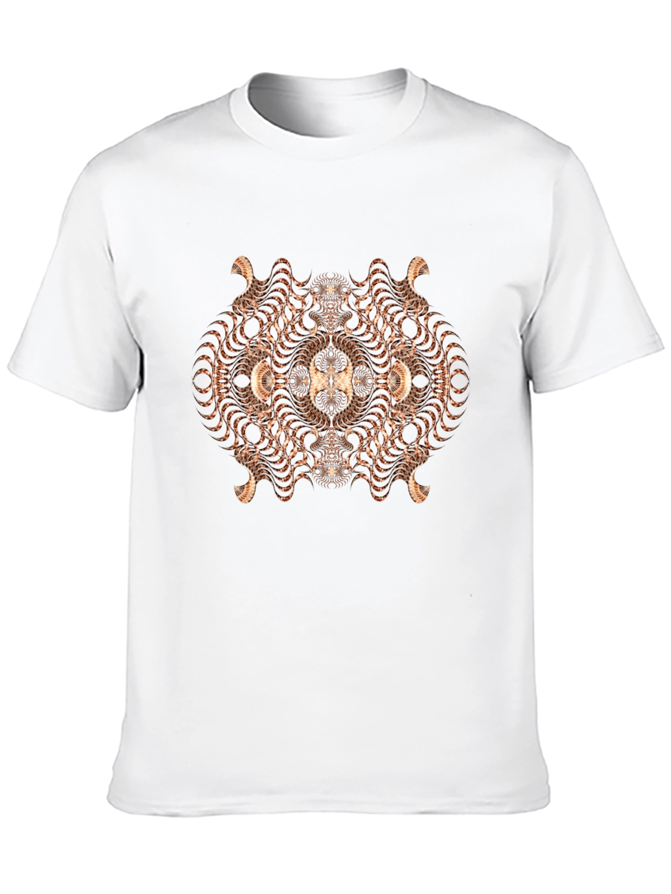 Abstract Fractal Graphic T-Shirt - Black
