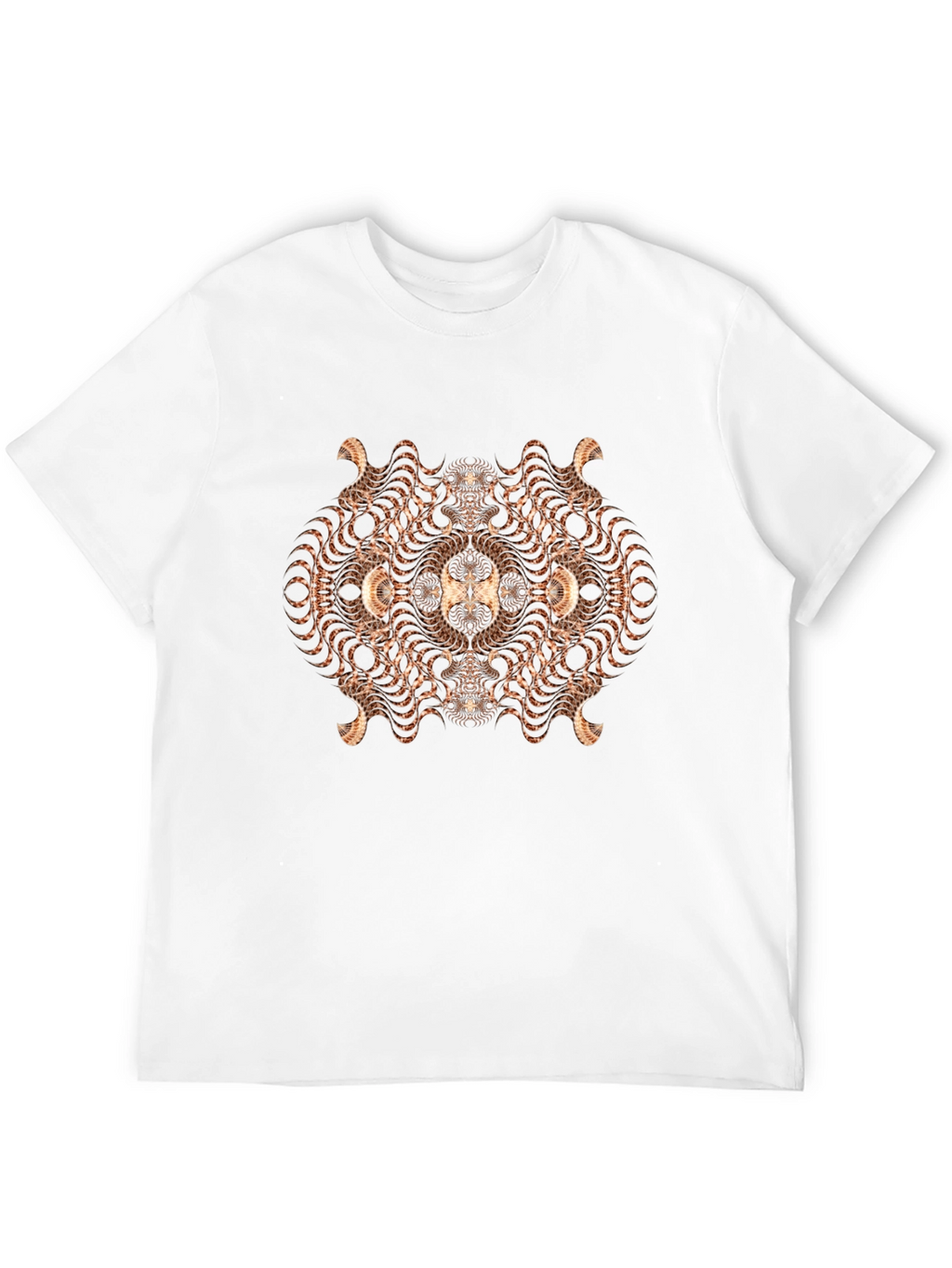 Abstract Fractal Graphic T-Shirt - Black