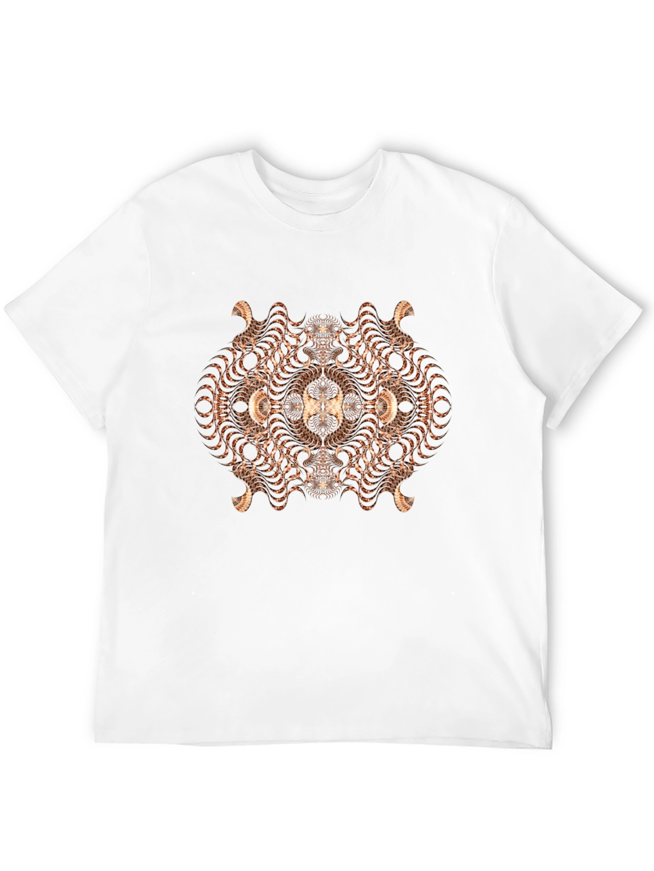 Abstract Fractal Graphic T-Shirt - Black