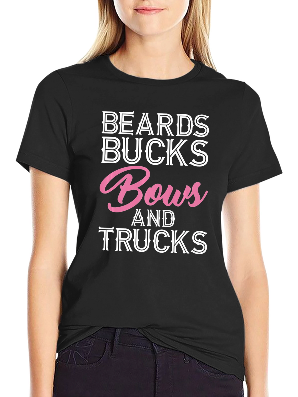 Beards Bucks Bows and Trucks Graphic T-Shirt