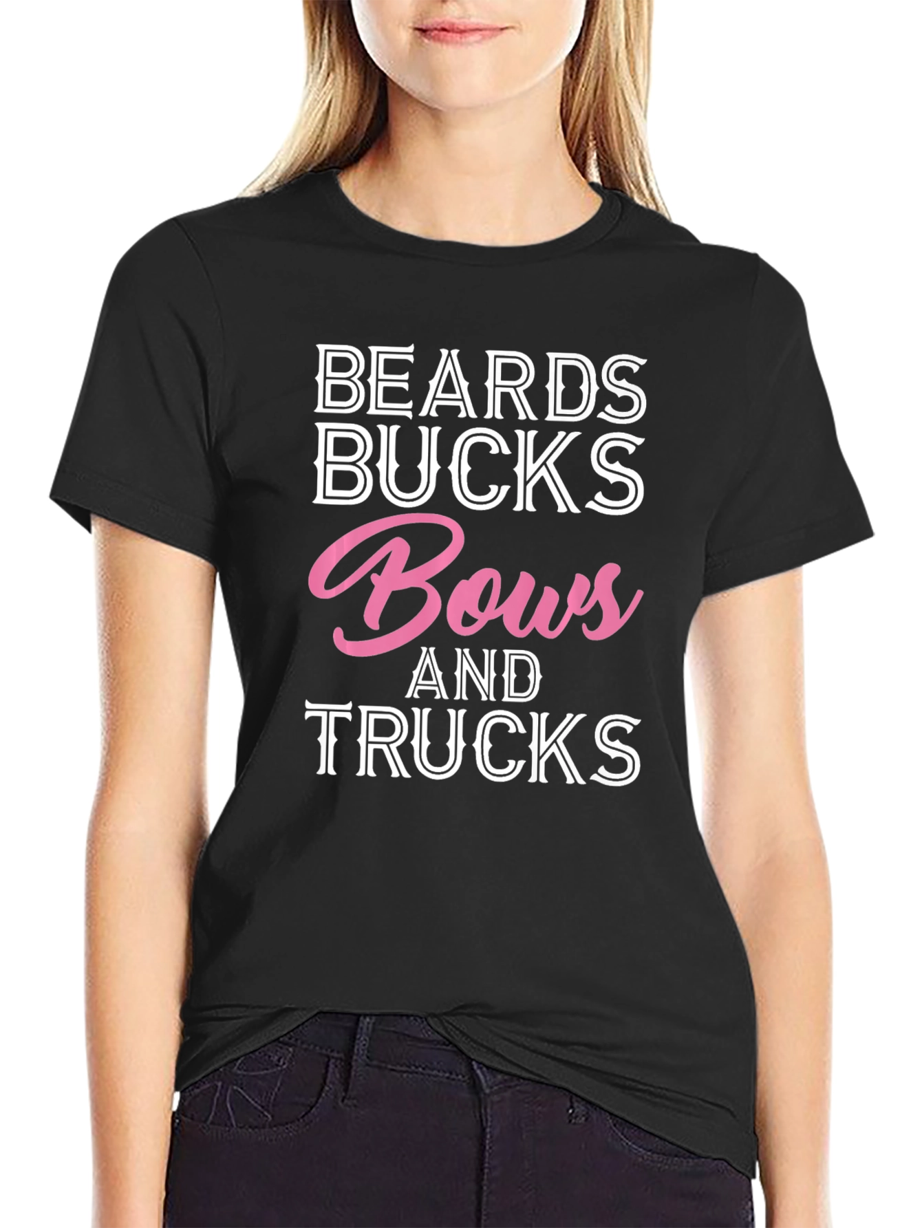 Beards Bucks Bows and Trucks Graphic T-Shirt
