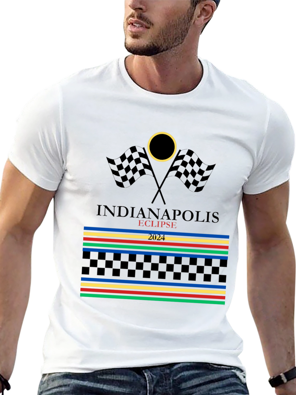 Indianapolis Eclipse 2024 Graphic T-Shirt
