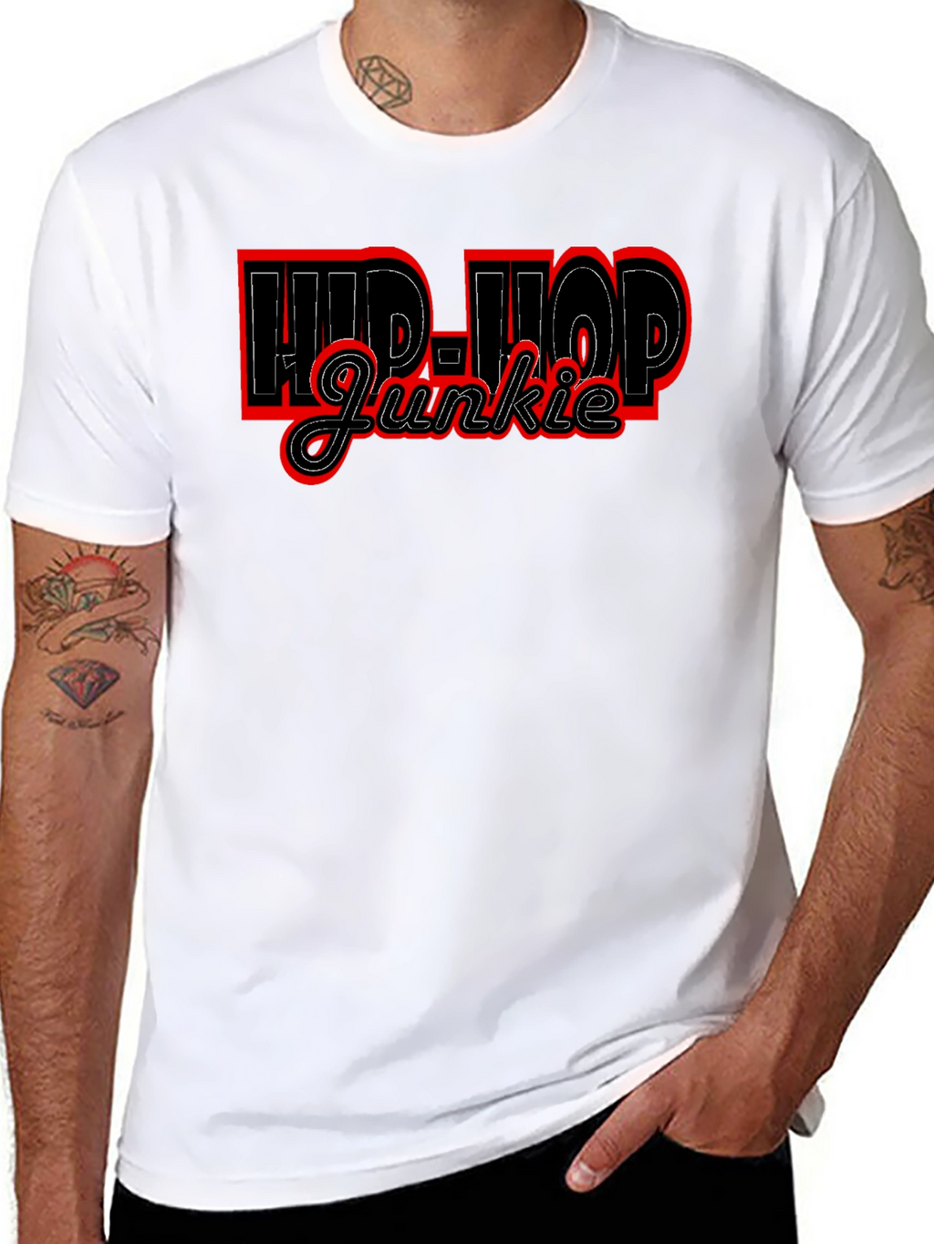 Hip-Hop Junkie Black T-Shirt